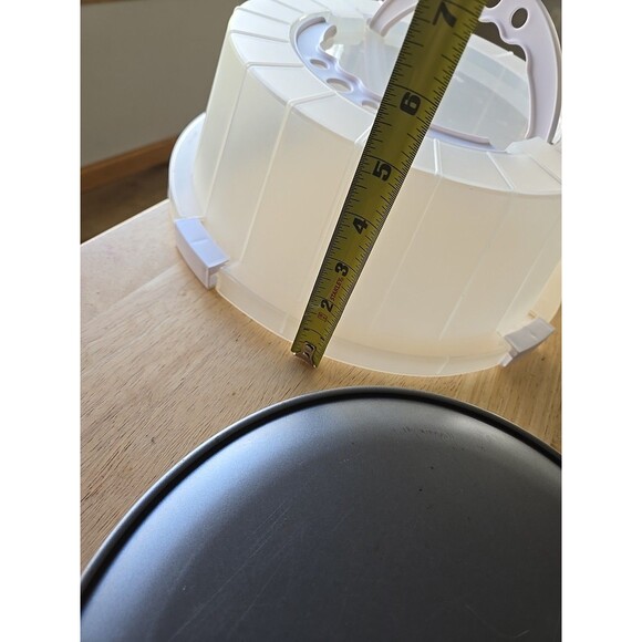 Cupcake Cake Food Stand Holder Display Pan Metal w Lid Handles Portable Home - Picture 12 of 16